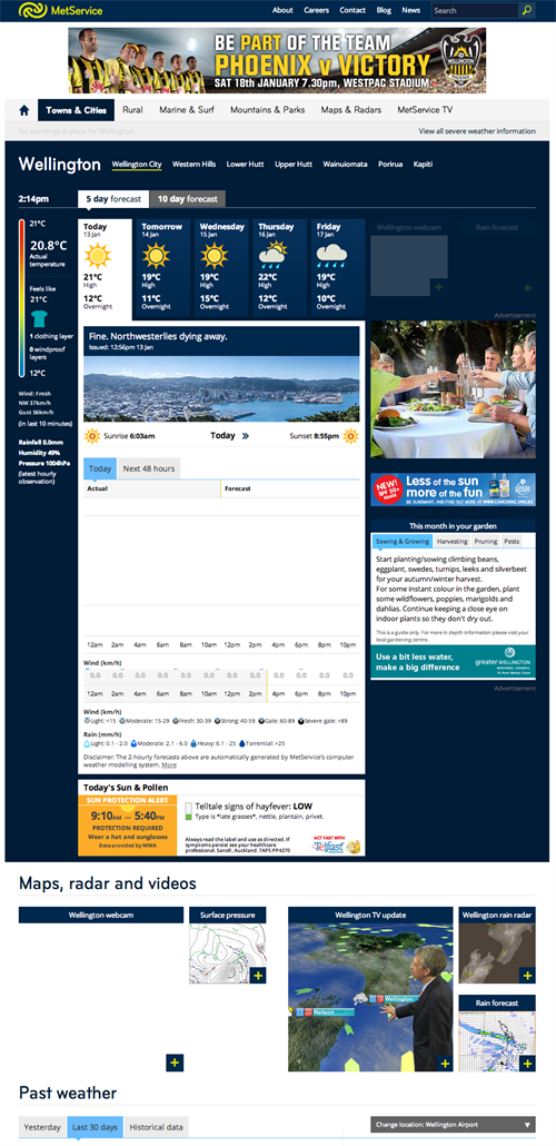 Metservice screenshot